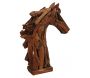 Tête de cheval en teck recyclé