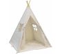 Tipi enfant toile et pin avec coussins de sol Alba