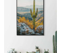 Toile décorative avec cadre Cactus 60 x 4 x 90 cm - MAURO FERRETTI