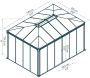 Tonnelle de jardin fermée en aluminium et polycarbonate Ledro - PAA-0454