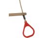 Trapèze en bois avec anneaux de gym rouges - KBT-0128