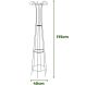Treilli en acier 40 x 175 cm Obelisk - KOM-0170