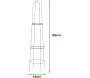 Treilli en acier 48 x 195 cm Tower - KOM-0111