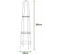 Treilli en acier 48 x 195 cm Tower - KOM-0109