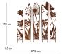 Treillis brise vue en 5 parties Fleurs - ESS-1790
