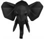 Trophée éléphant en résine mat Origami - PT