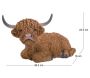 Vache highland assise en résine 22 cm - VIVID ARTS