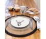 Vaisselle Cerf en porcelaine blanche et noire (lot de 6) - AUBRY GASPARD
