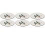 Vaisselle en porcelaine décor Cerf et Sapin, style fait main