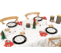 Vaisselle sapin en porcelaine noires et blanches (lot de 6) - 7