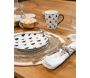 Vaisselle sapin en porcelaine noires et blanches (lot de 6) - AUBRY GASPARD