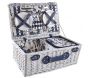 Valise pique-nique en osier laqué blanc Flora - 135