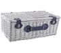 Valise pique-nique en osier laqué blanc Flora - AUBRY GASPARD