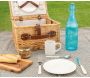 Valise pique-nique en osier naturel 2 couverts - AUBRY GASPARD