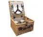 Valise pique-nique en osier naturel 2 couverts