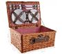 Valise pique-nique en osier teinté miel Campani - 9