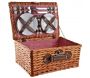 Valise pique-nique en osier teinté miel Campani