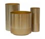 Vase cylindrique en métal doré - AUBRY GASPARD