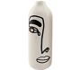 Vase en dolomite motif visage 22 x 8 cm