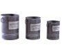 Vase en métal gris Blossom (Lot de 3)