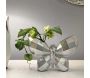 Vase en polyrésine argenté Butterfly 22.5 x 8 x 15 cm - MAURO FERRETTI