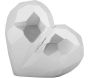Vase en polyrésine argenté Heart 19 x 9 x 18 cm - 27,90