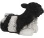 Veau noir et blanc couché en résine - 5