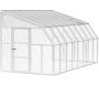 Véranda en aluminium blanc et polycarbonate Sun Room II
