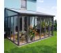 Véranda en aluminium gris et polycarbonate SanRemo - Canopia by Palram