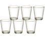 Verres striés liseré doré (Lot de 6)