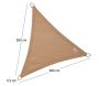 Voile d'ombrage triangulaire Coolfit sable - 5