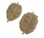 Décorations murales en jute naturel Feuille (lot de 2)