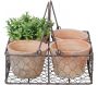 4 pots dans panier métal - ESS-1059