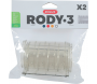 2 tubes droits pour connexion de cages Rody