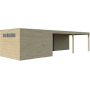 Abri avec extension 593 x 300 cm et plancher