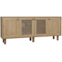 Noyer avec cannage (2 portes)