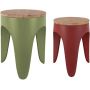 Vert kaki et Rouge ocre