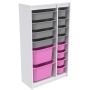 Blanc, gris et rose