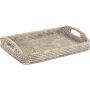 Rotin patiné blanc L 40 cm