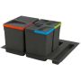 Kit avec une poubelle de 15 litres et 2 poubelles de 7 litres