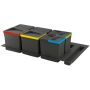 2 poubelles de 12 litres et 2 poubelles de 6 litres