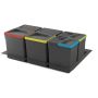 2 poubelles de 15 litres et 2 poubelles de 7 litres