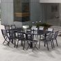 Table + 8 fauteuils + 4 chaises