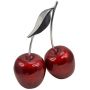 Statuette cerise rouge en aluminium claire (1 cerise 10 cm)