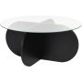 Noir, verre transparent