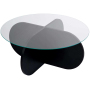 Noir, verre transparent