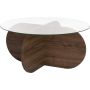 Noyer, verre transparent
