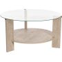 Travertine, verre transparent
