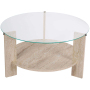 Travertine, verre transparent