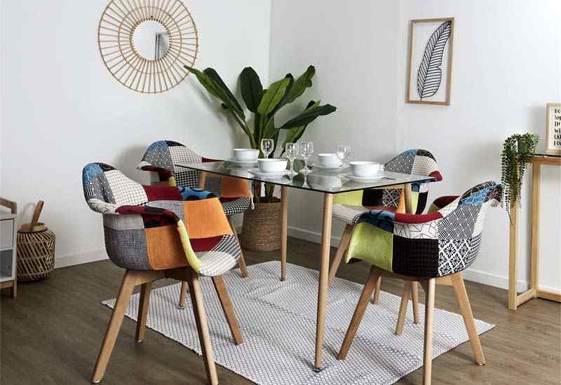 fauteuil-bois-tissu-achat
